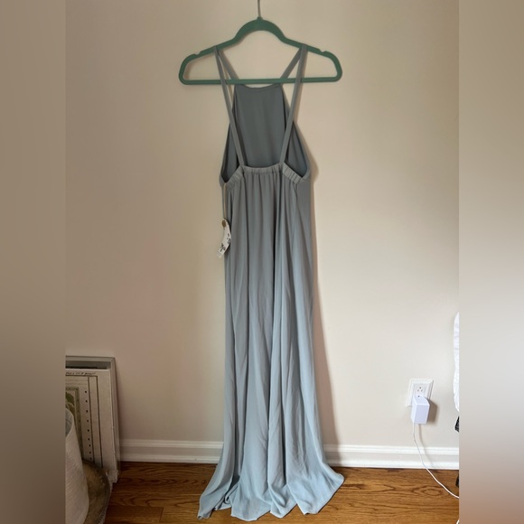 Show Me Your MuMu bridesmaid/cocktail dress Steele Blue chiffon size small NWT - Picture 3 of 5